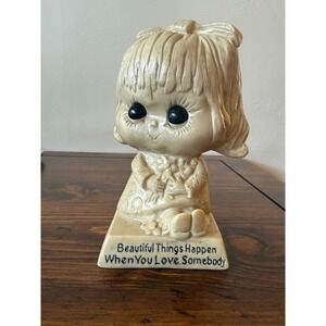 Vintage 1970 Russ Berrie Figurine Beautiful Things Happen When You Love Somebody